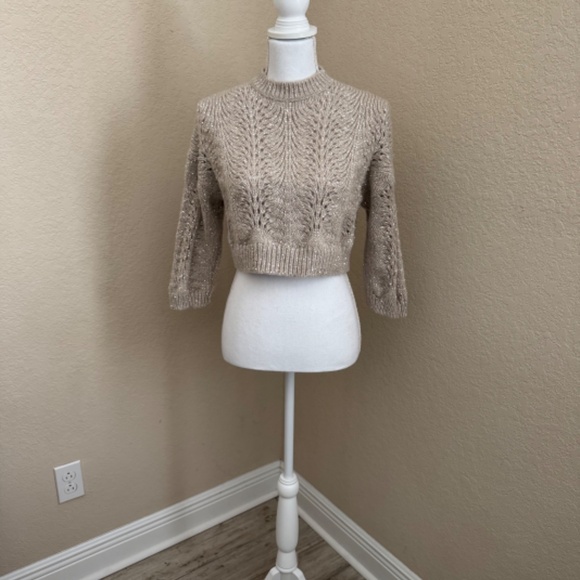 Brunello Cucinelli Cashmere Sequined Cropped Sweater XS - Picture 2 of 13
